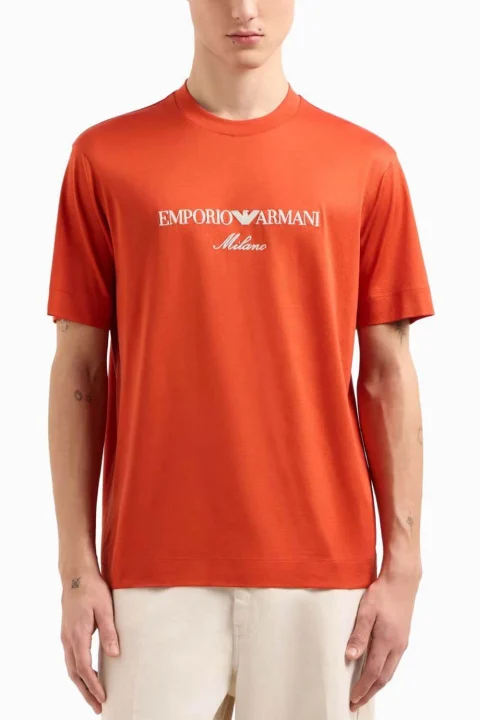 T-Shirt EM001033AF10017 M5030 red clay dis 1 emb — снимка 2
