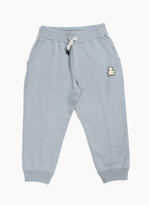 Спортен панталон от фино плетиво Brunello Cucinelli Kids 2 — снимка 4