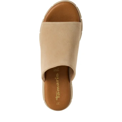 Дамски Равни Чехли TAMARIS – 1-27252-42-436 TAN SUEDE_1 — снимка 5