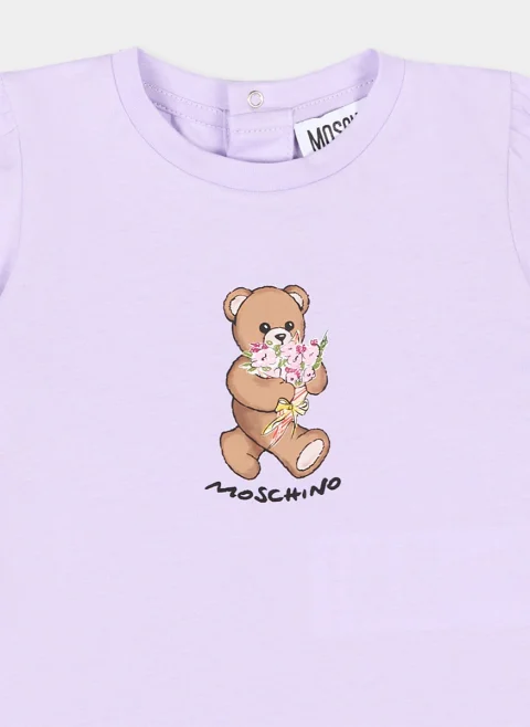 Тишърт с принт Moschino Kids — снимка 2