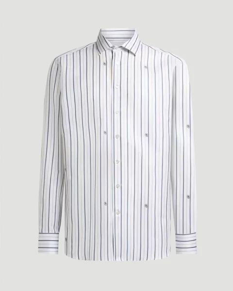 Striped Cotton Jacquard Shirt