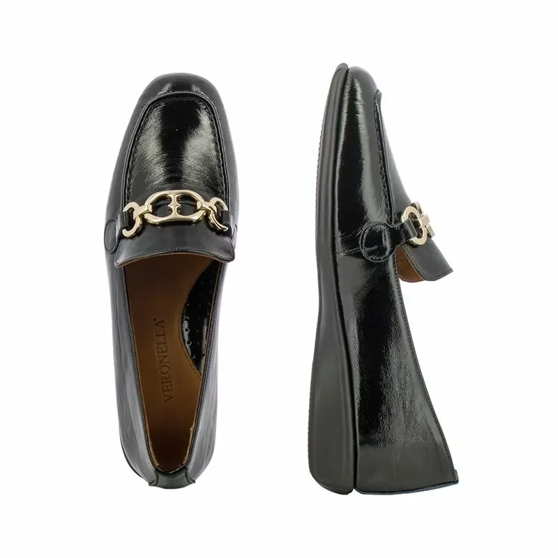 Дамски Лоуфър VERONELLA – 26142209 BLACK CROCCO/BLACK — снимка 4