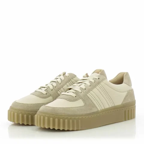 Дамски Сникърс CLARKS – 26183112 MAYHILL LACE SAND COMBI LEA — снимка 2