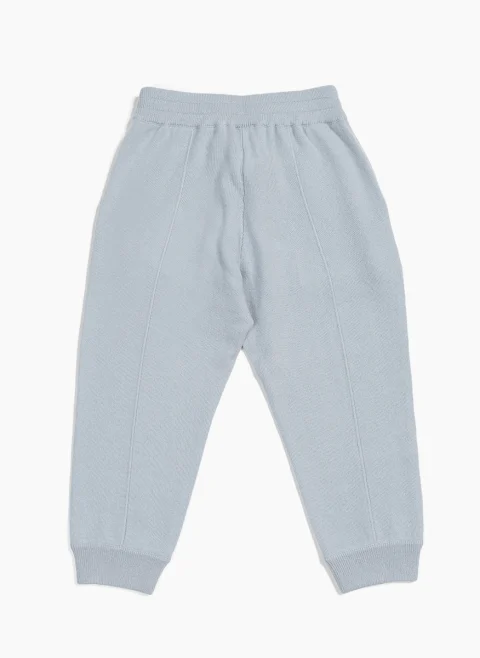 Спортен панталон от фино плетиво Brunello Cucinelli Kids 2 — снимка 5