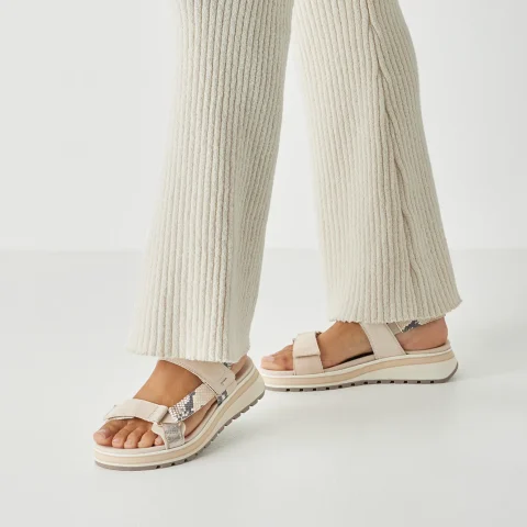 Дамски Сандали На Платформа TAMARIS – 1-28267-44-483 BEIGE SNAKE — снимка 7