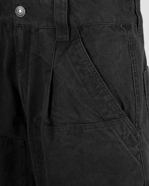 Baggy Cargo Shorts in Faded Black — снимка 2
