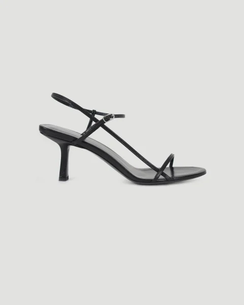 Black Bare Heeled Sandals