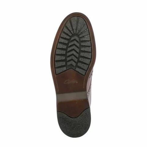 Мъжки Ежедневни CLARKS – 26178428 ALDWIN LIMIT MID TAN LEA — снимка 5