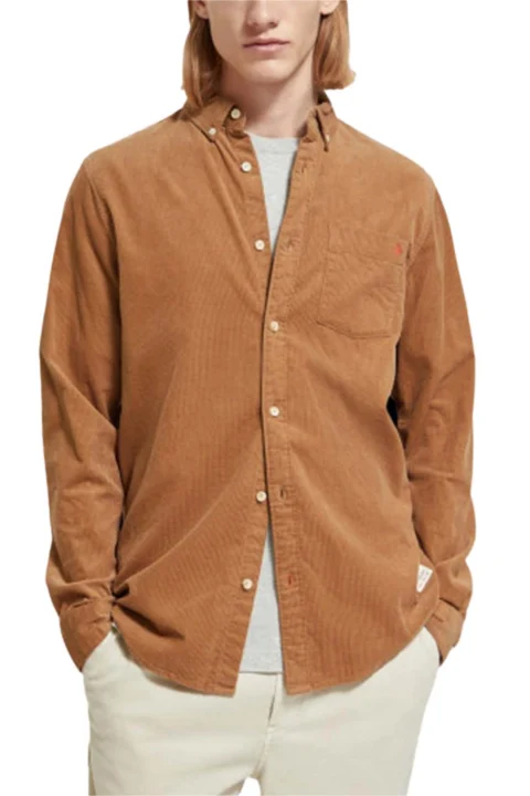 Риза Essential Corduroy 174525 SC0619 camel — снимка 2