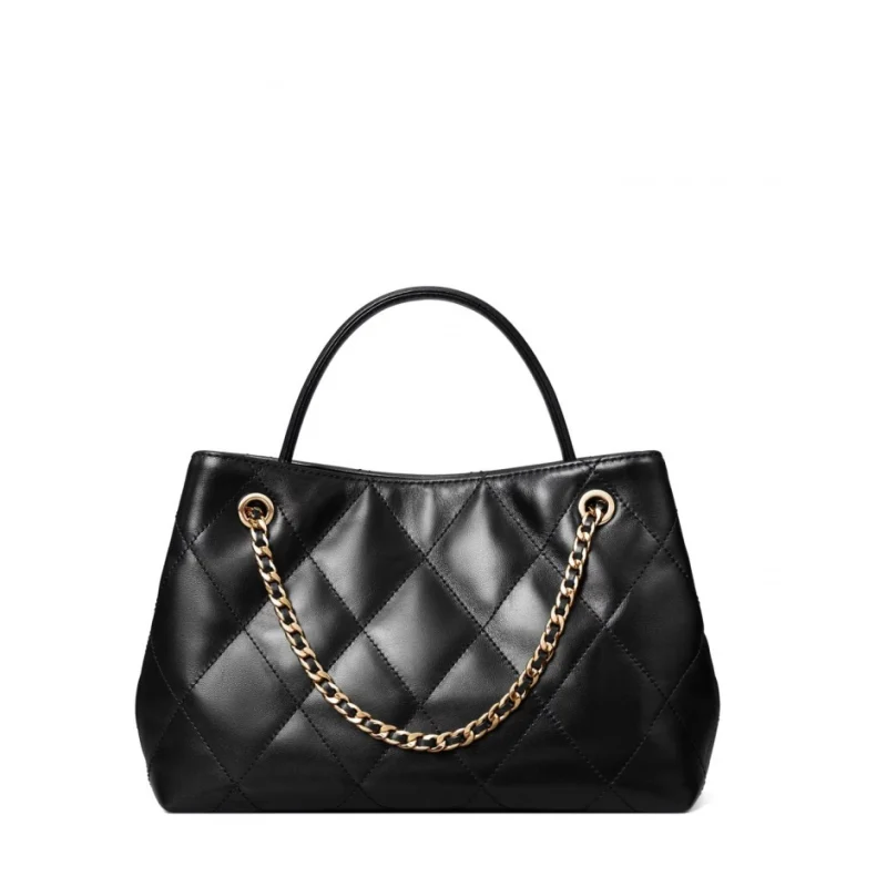 Дамска черна чанта SMALL FLEMING CARRYALL TORY BURCH — снимка 9