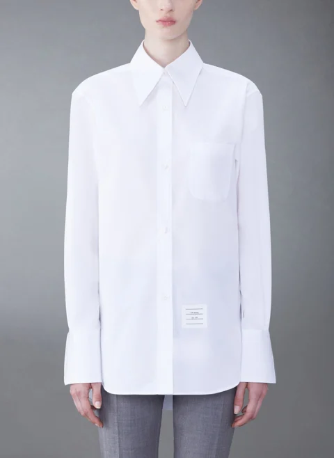 Риза от памучен поплин Thom Browne — снимка 3