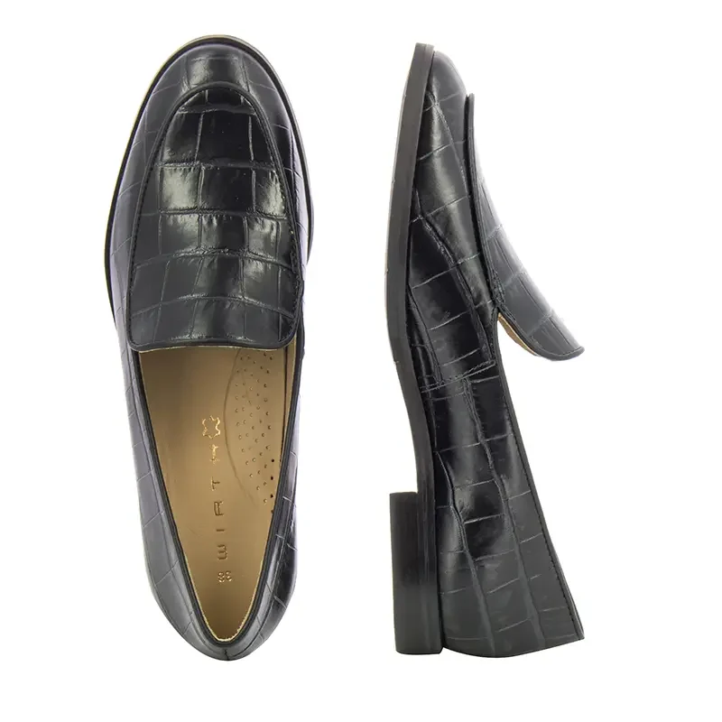 Дамски Лоуфър WIRTH – 54500-OI2019 CROCO ESCOVADO PRETO — снимка 5