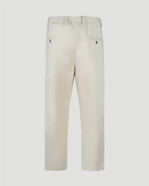 Cotton Trousers in Ivory — снимка 2