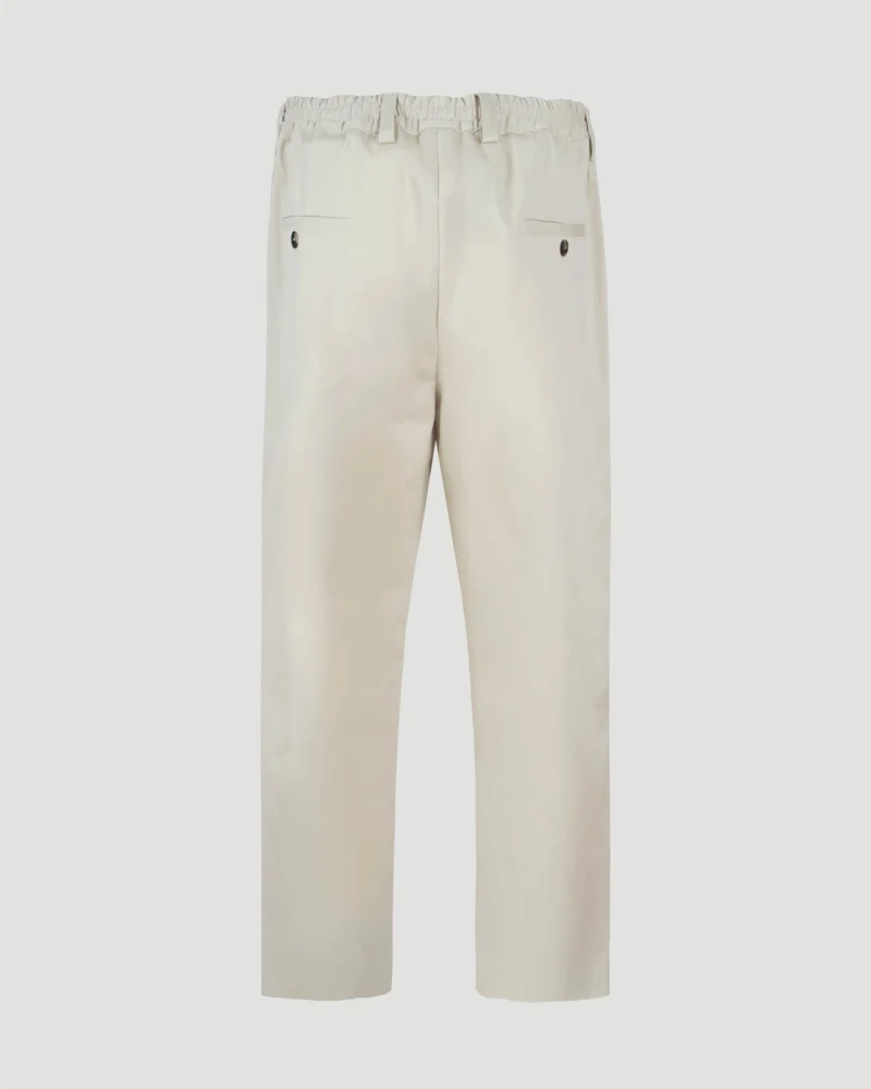 Cotton Trousers in Ivory — снимка 2