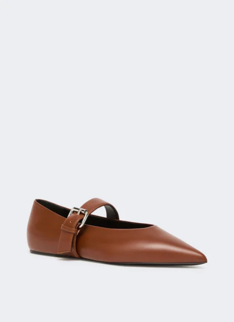 Кожени балеринки Weekend Max Mara Wkagel — снимка 2