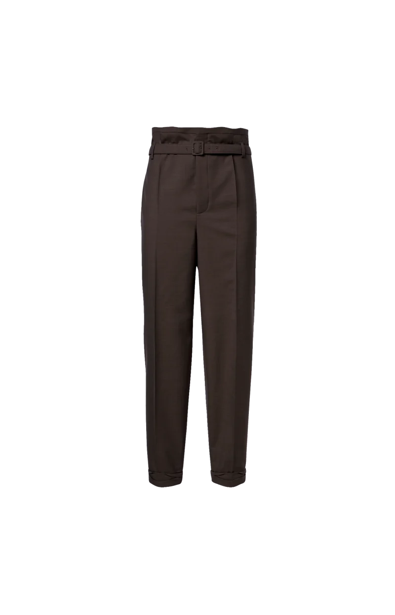 Paperbag Pants in Wool and Mohair