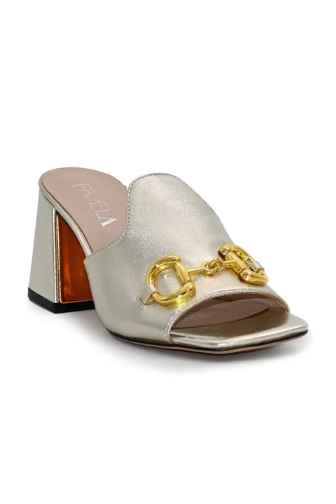 Mules Nyssa Heels 0116001241 bs silver — снимка 2
