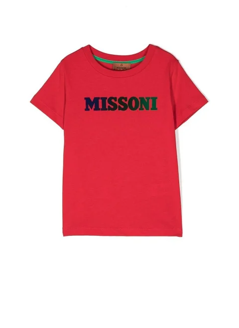 Тишърт с лого принт Missoni Kids — снимка 13