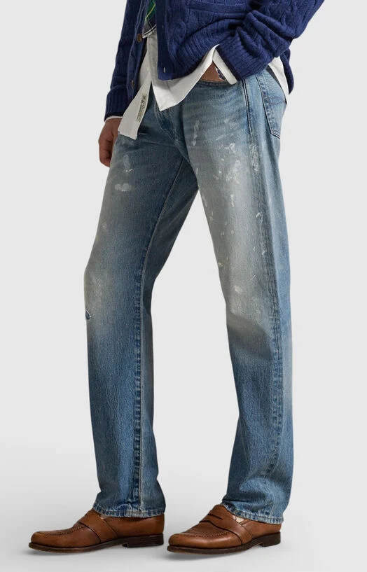 Дънки HAMPTON STRAIGHT с избелен ефект — снимка 3