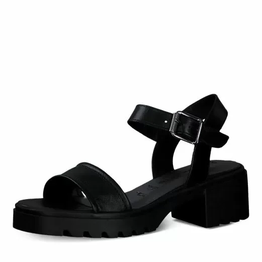 Дамски Сандали На Ток TAMARIS – 1-28025-42-001 BLACK — снимка 3