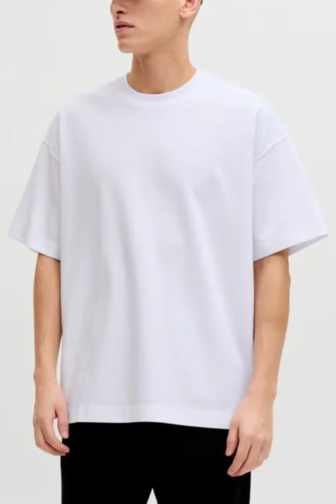 T-Shirt Jjebarron 12298906 C-N100 white — снимка 2