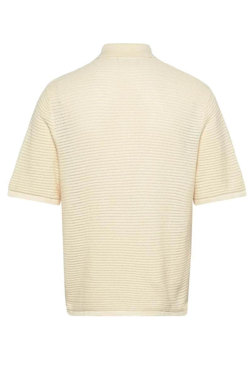 Polo Jormaine Knit Ss 12295274 11-1302 TCX sea salt — снимка 2