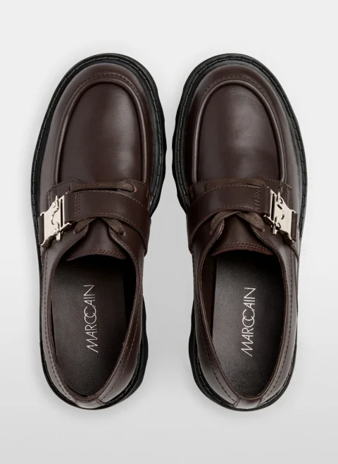Кожени мокасини с катарама Marc Cain Sports — снимка 4