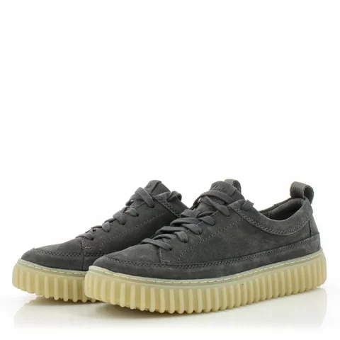 Мъжки Сникърс CLARKS – 26184417 TORHILL LACE DARK GREY NUBUCK — снимка 3
