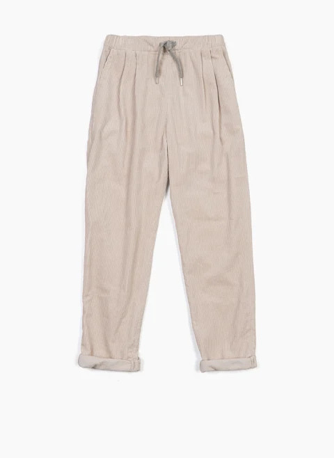 Панталон от рипсено кадифе Brunello Cucinelli Kids 8-10