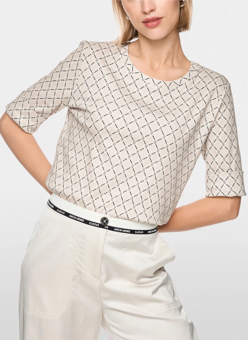 Рипсена блуза 'Chain logo' Marc Cain Sports