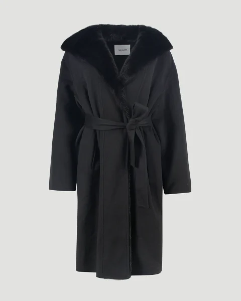 Wool Coat in Black — снимка 5