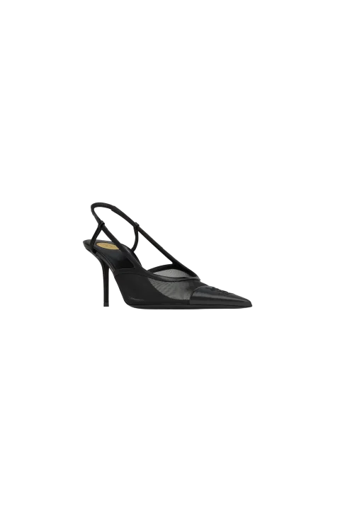 Saint Laurent Renée Slingback Pumps in Mesh — снимка 2