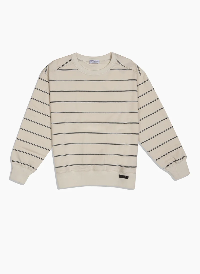 Суитшърт с блестящи райета Brunello Cucinelli Kids 10