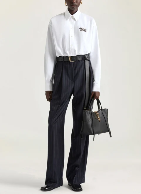 Риза от памучен поплин с 'bow' детайл Givenchy