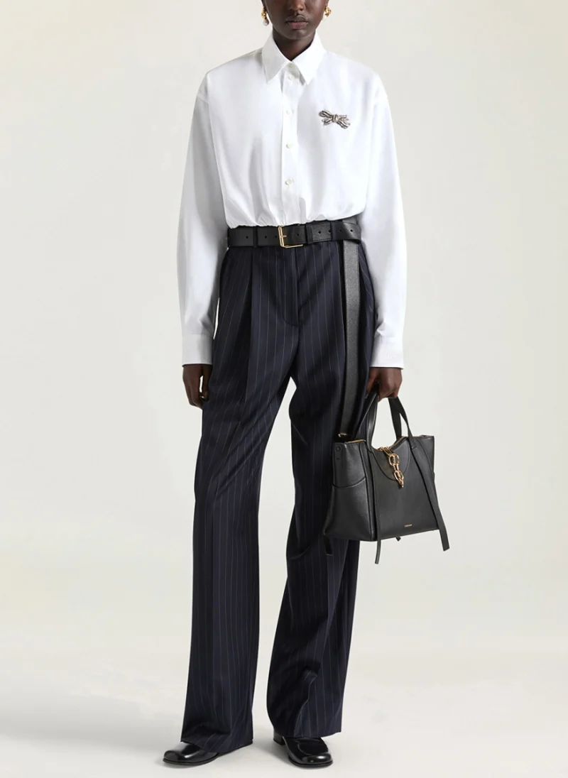 Риза от памучен поплин с 'bow' детайл Givenchy
