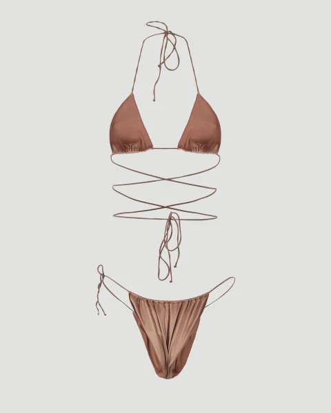 Satin Microkini in Gold — снимка 2