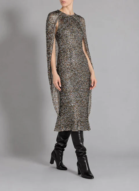 Рокля с пайети 'Cape effect' Alberta Ferretti