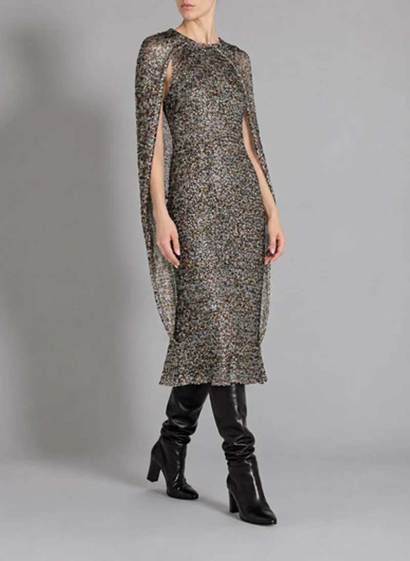 Рокля с пайети 'Cape effect' Alberta Ferretti
