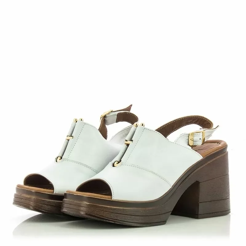Дамски Сандали На Ток VERONELLA – 360-75 WHITE — снимка 2