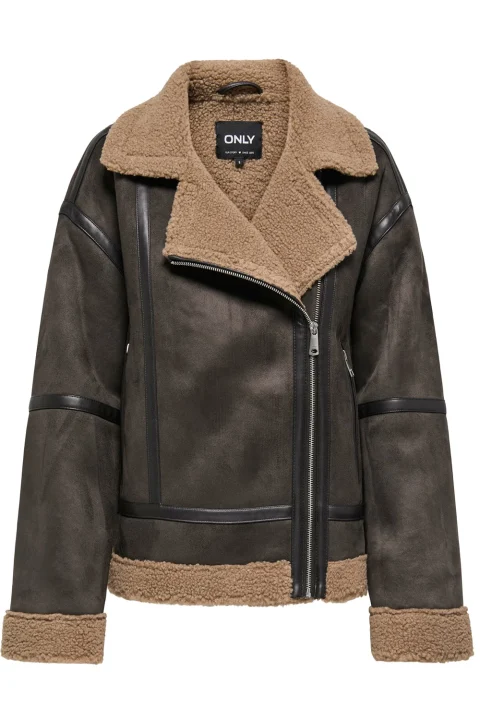 Яке Onlkendra Bond Oversizjacket 15348991 19-1109 TCX chocolate torte