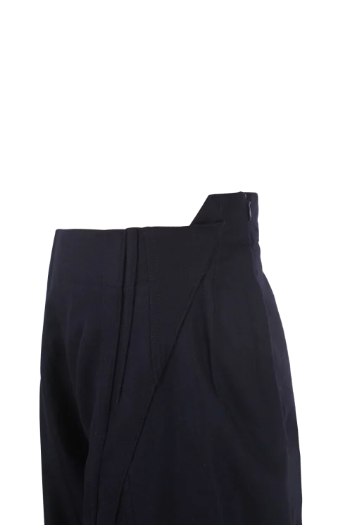 Tailored Wide-Leg Trousers in Navy — снимка 2