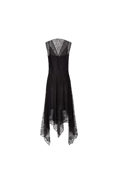 Black Flowers and Bacche Lace Dress — снимка 2