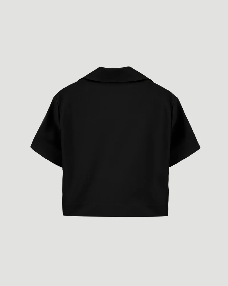 Polo T-Shirt in Black — снимка 3