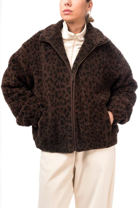 Кожено палто Bercy Teddy BCY0001-00019M dark leopard 18