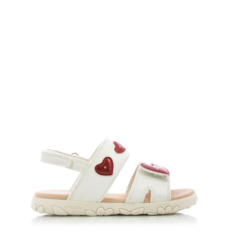 Сандали Момичета GEOX – J358ZB C0050 J SANDAL HAITI GIRL WHITE/RED