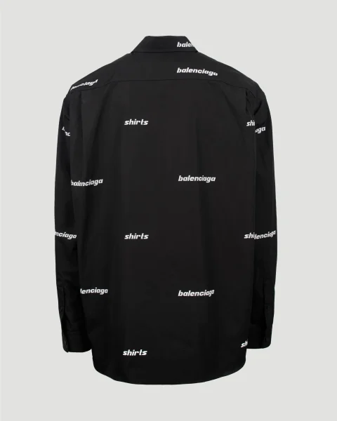 All-Over Logo Shirt in Black — снимка 2