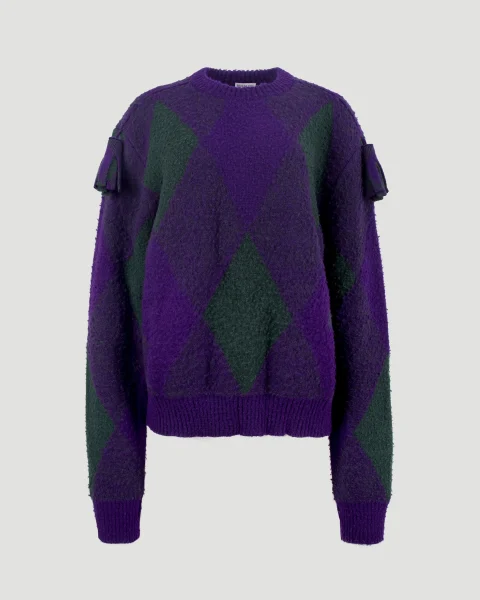 Diamond-Pattern Wool Jumper
