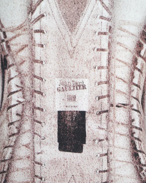 Printed Ribbed Top — снимка 2