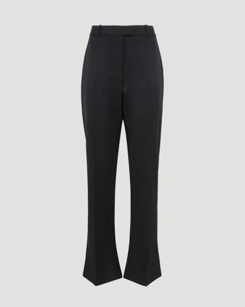 Wool Trousers in Black