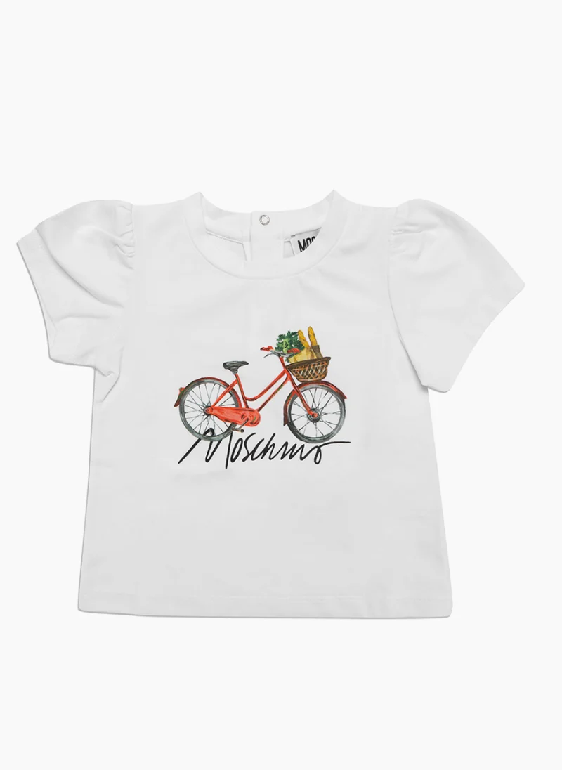 Тишърт с тематичен дизайн 'Bike' Moschino Kids